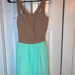 Brown and Teal Dress